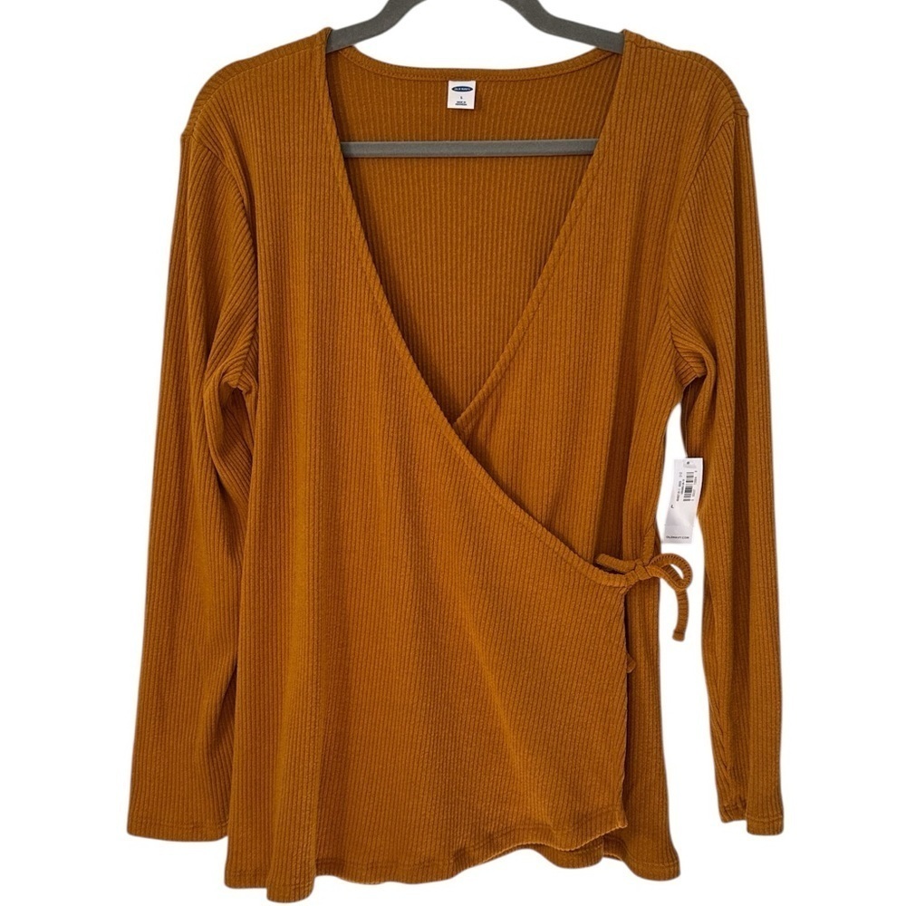 Old Navy Wrap-Front Rib-Knit Top - Picture 2 of 6